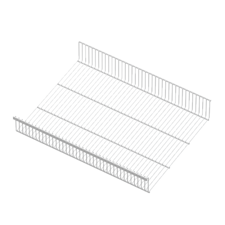 Полка-корзина проволочная, серия 460, L=550, Белый, RA